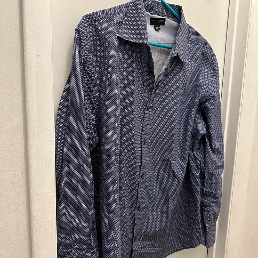 Banana Republic* Men's Long Sleeve Button Down dress shirt sz xxl 18-18-1/2